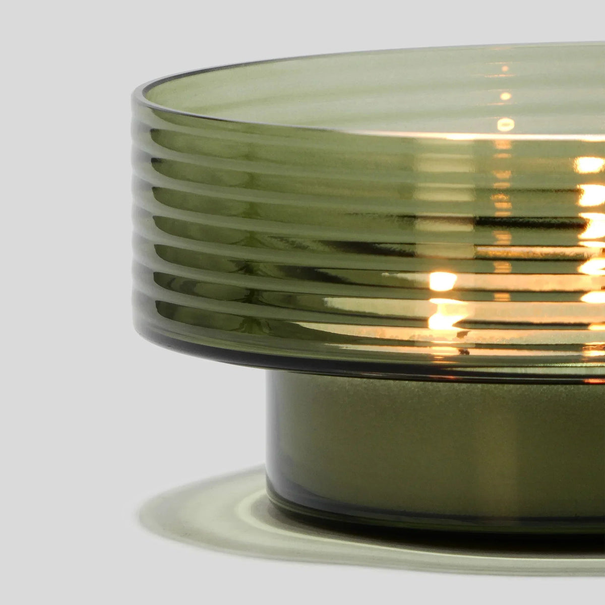 Castiçal de Vidro Soprado Glow Together | Grande Verde Fumado