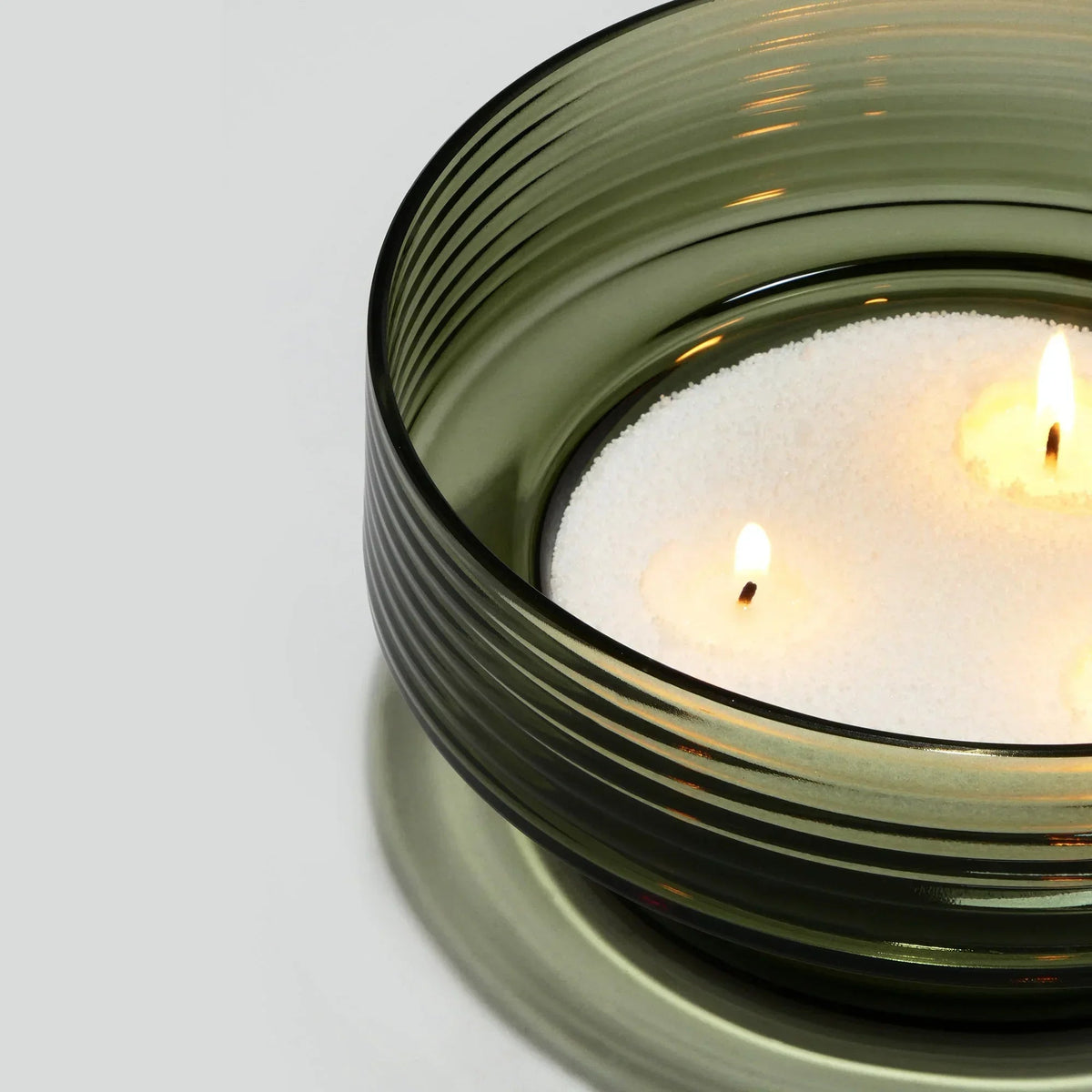 Castiçal de Vidro Soprado Glow Together | Grande Verde Fumado