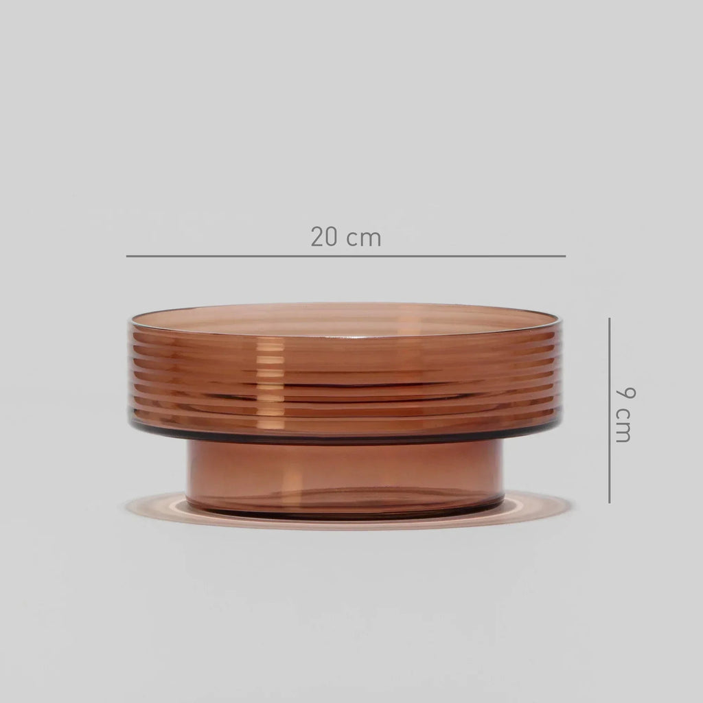 Conjunto de 3 castiçais de vidro soprado Glow Together mocha mousse (4)