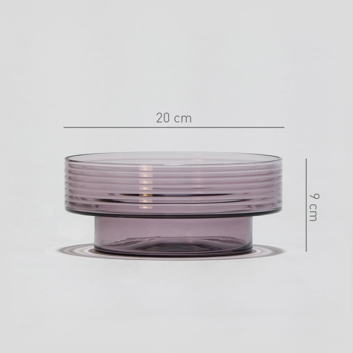 Portavelas de Vidrio Soplado Glow Together | Grande Violeta Noche