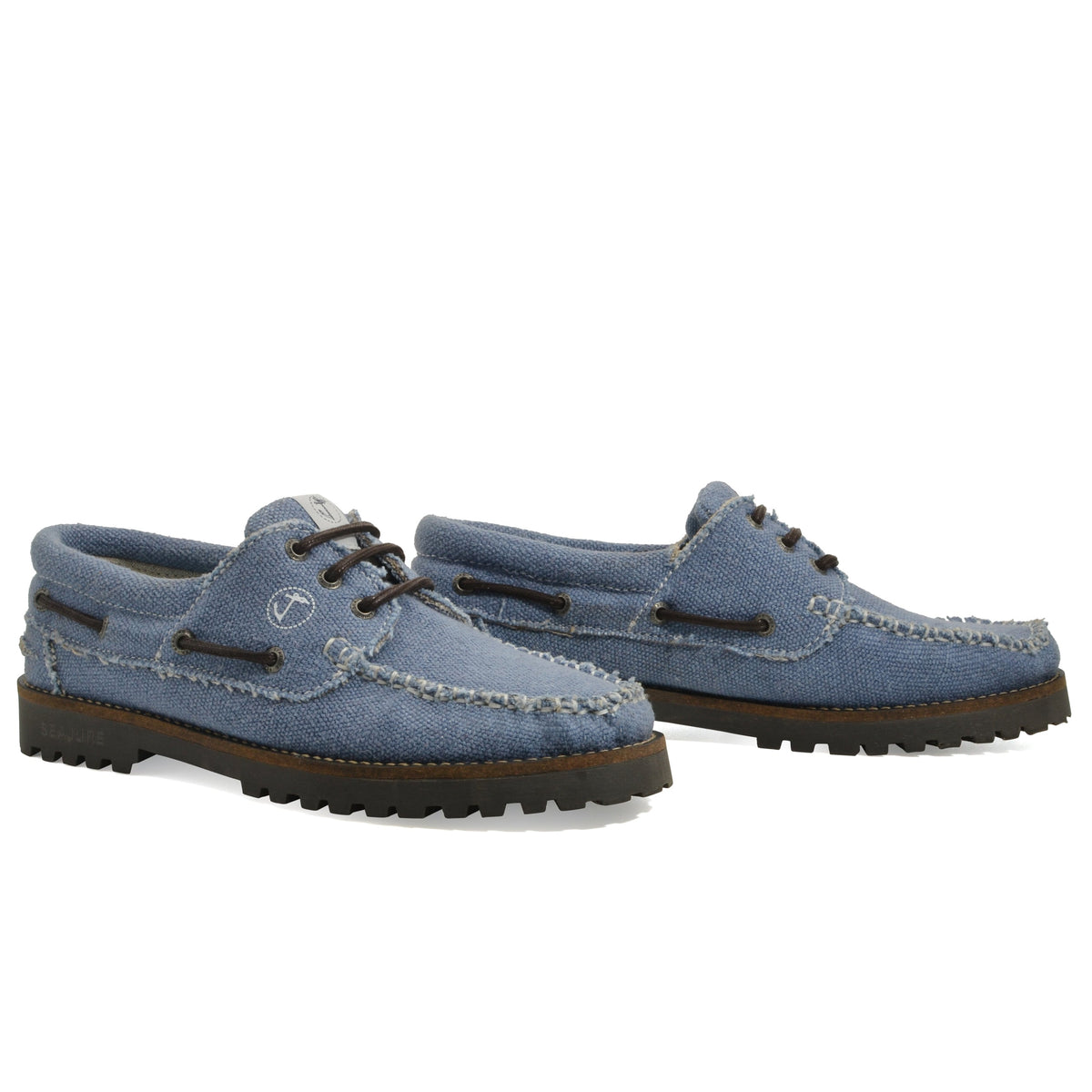 Sapatos de Vela Veganos em Cânhamo de Homem | Pampelonne Azul-Ganga