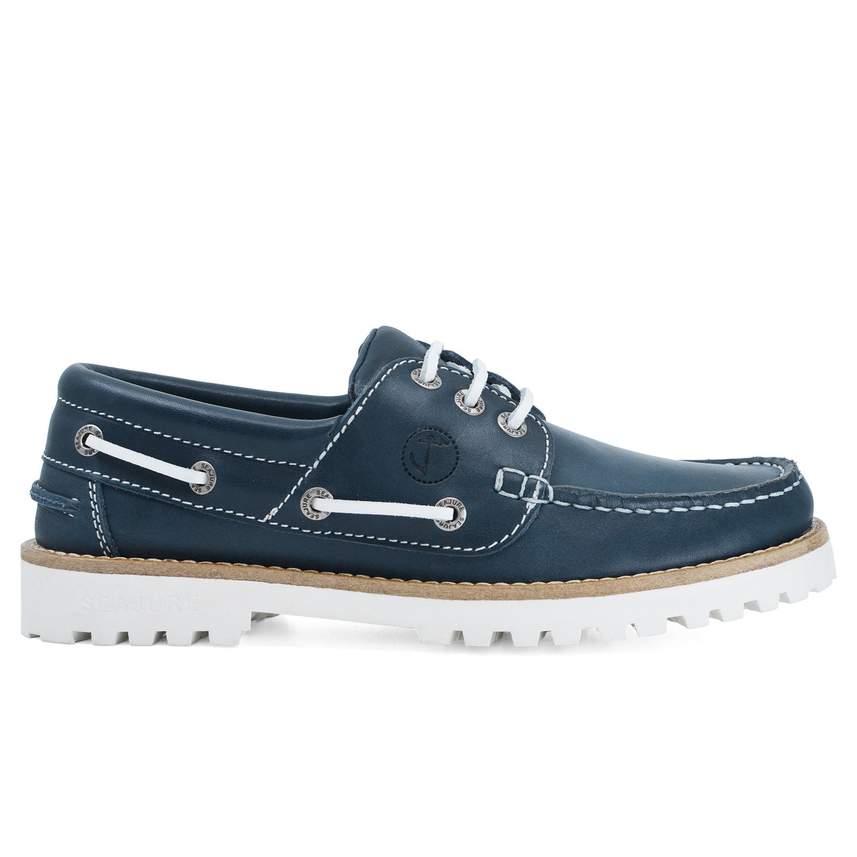 Sapatos de Vela de Mulher Sibang Azul-Marinho, feitos à mão em Portugal