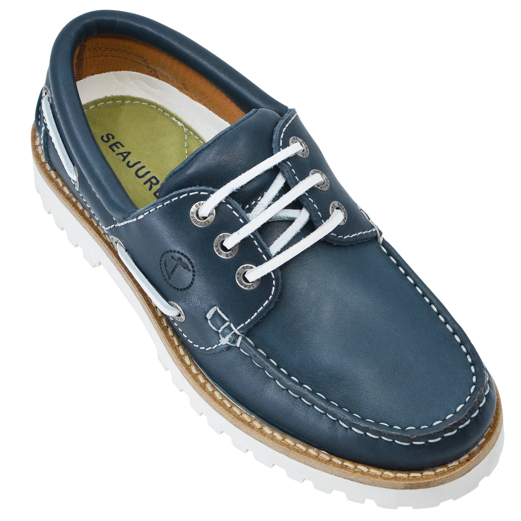 Sapatos de Vela de Mulher Sibang Azul-Marinho (3)
