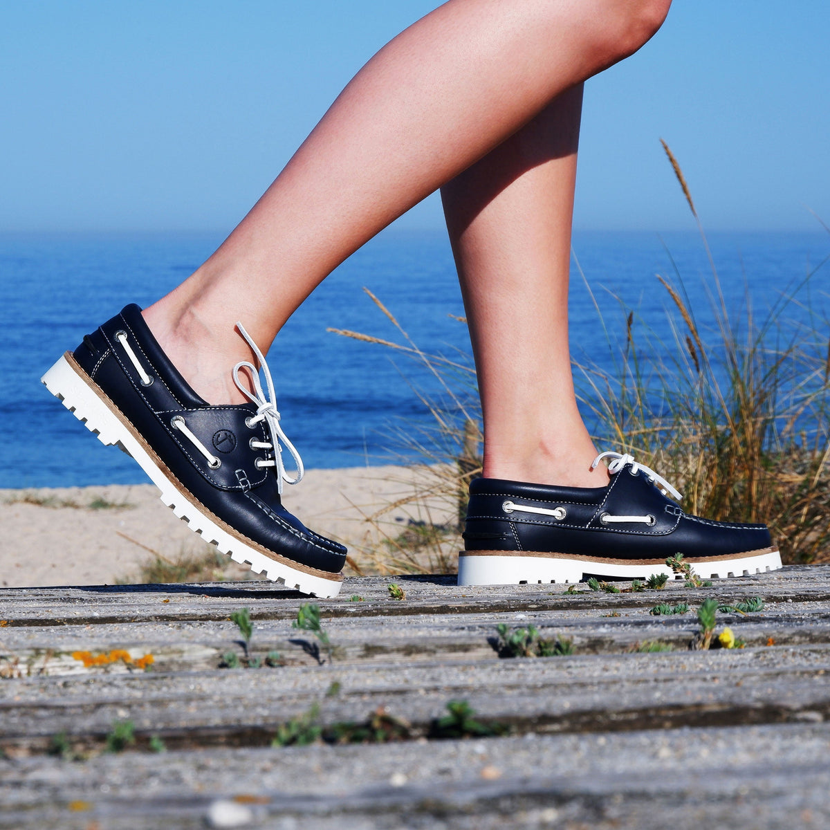 Sapatos de Vela de Mulher Sibang Azul-Marinho (7)