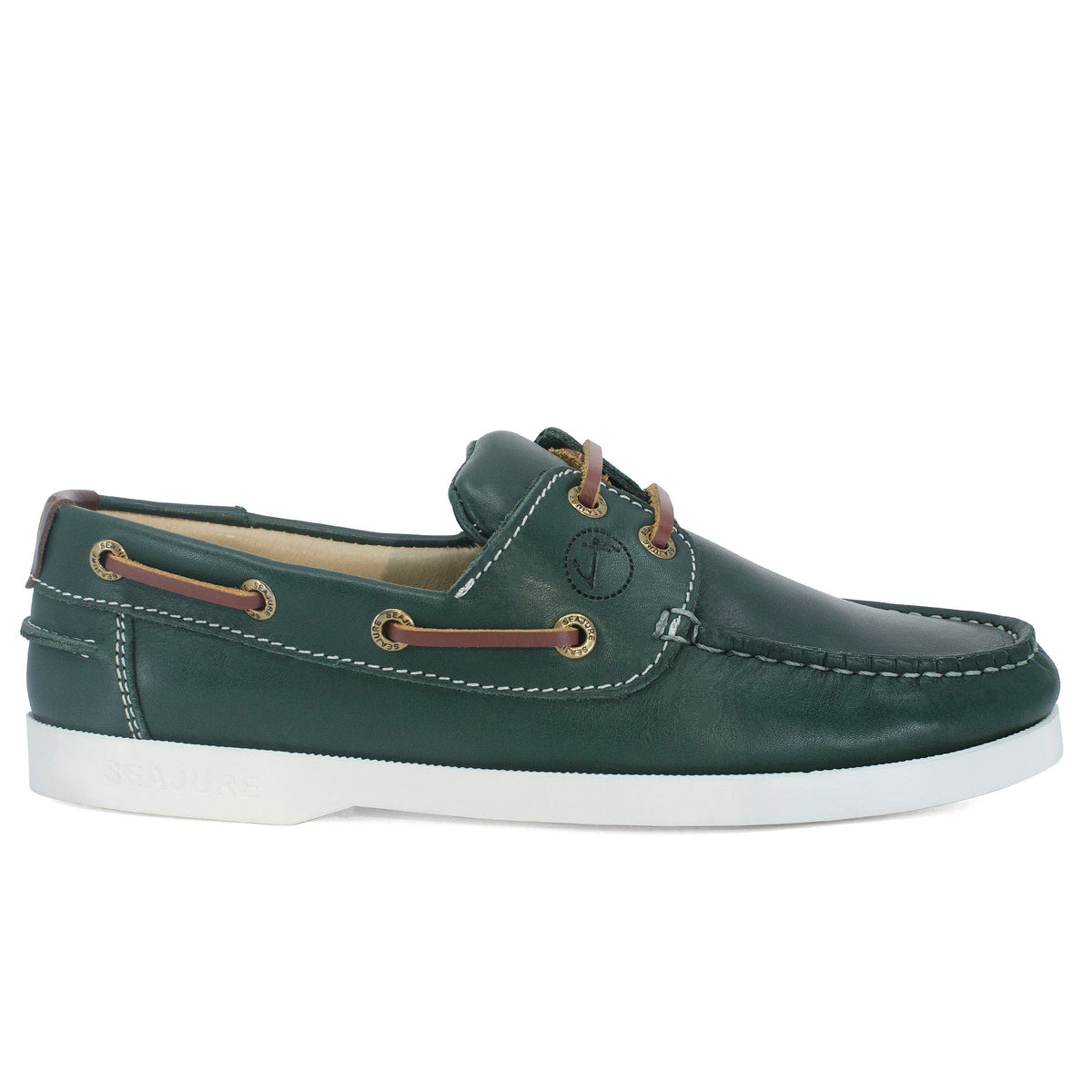 Sapatos de Vela de Mulher Matira Verde-Garrafa, feitos à mão em Portugal