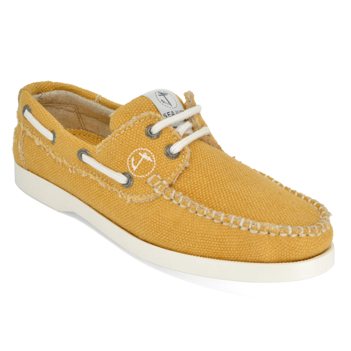 Sapatos de Vela Veganos em Cânhamo Saharun Mostarda (3)