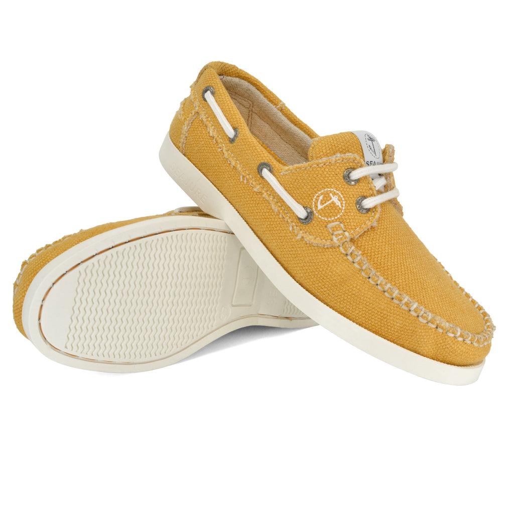 Sapatos de Vela Veganos em Cânhamo Saharun Mostarda (4)