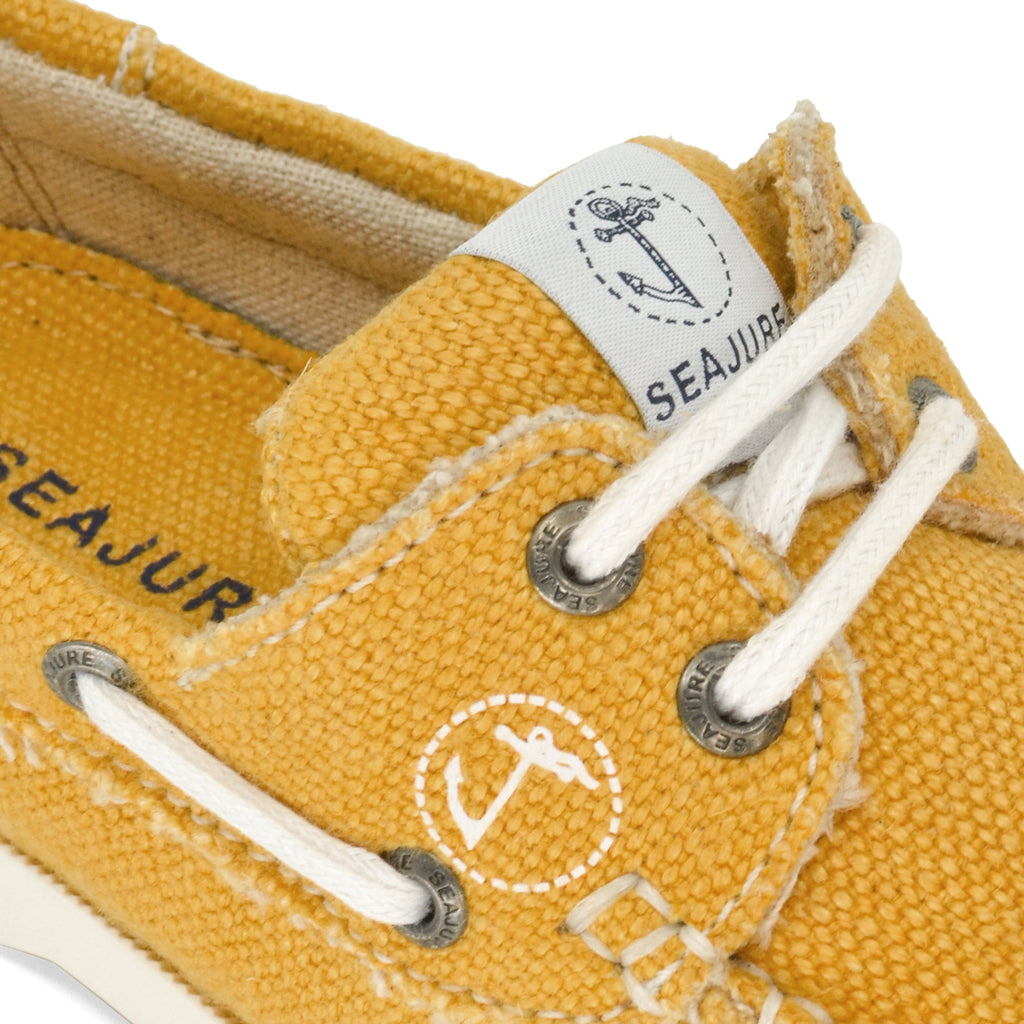 Sapatos de Vela Veganos em Cânhamo Saharun Mostarda (6)