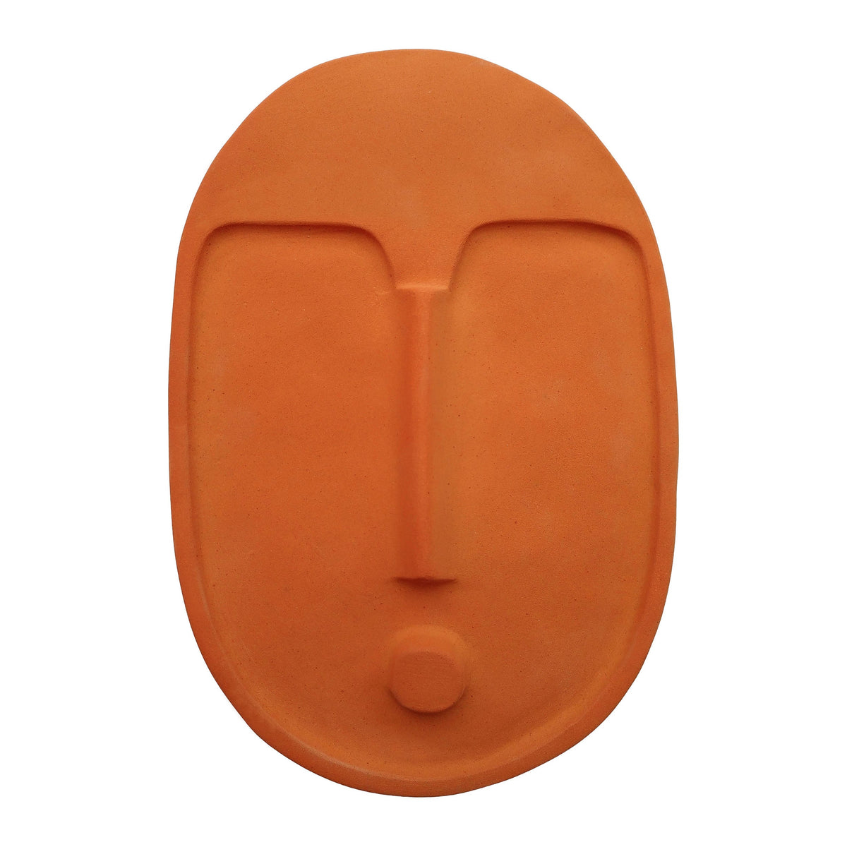 Máscara de parede em cerâmica terracota, feita à mão em Portugal