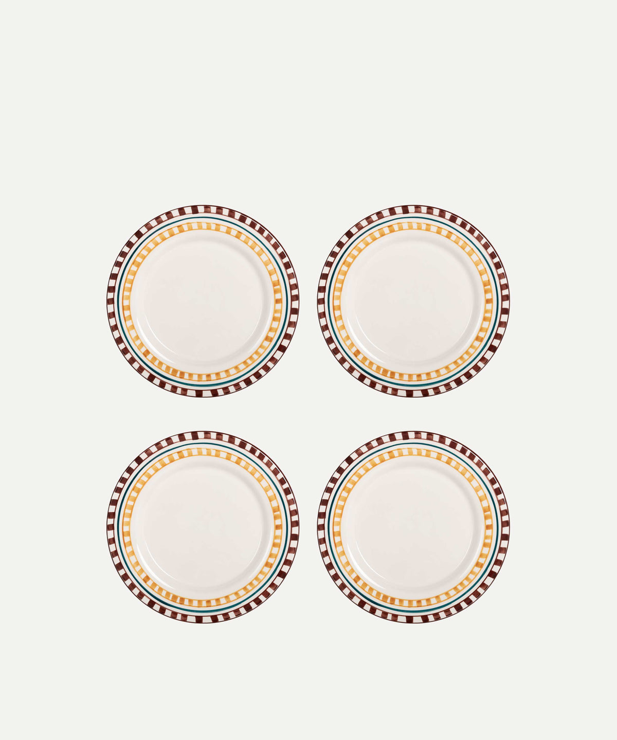 4er-Set Handbemalte Speiseteller | Charlotte