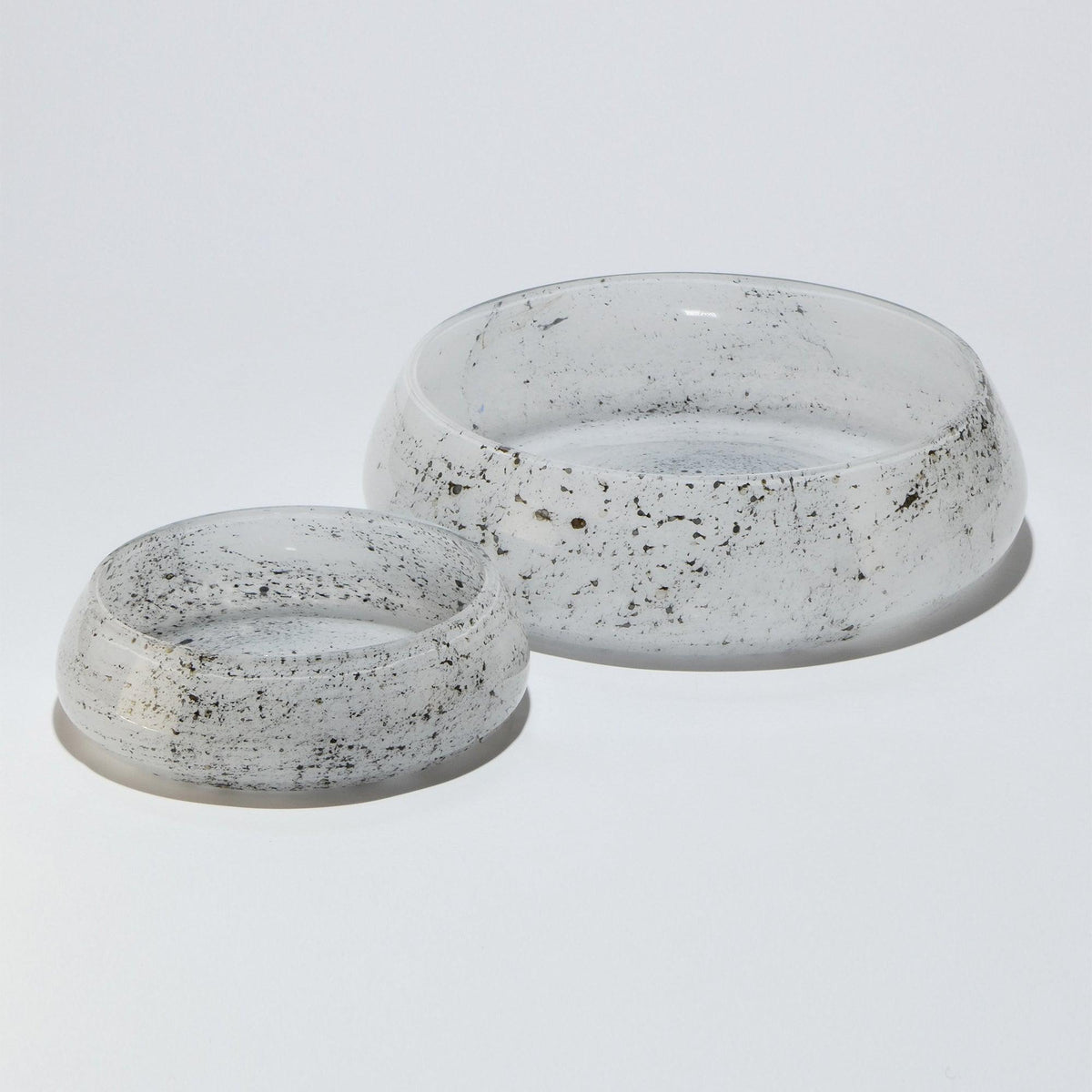 Taça grande de vidro soprado White Vulkanic (2)