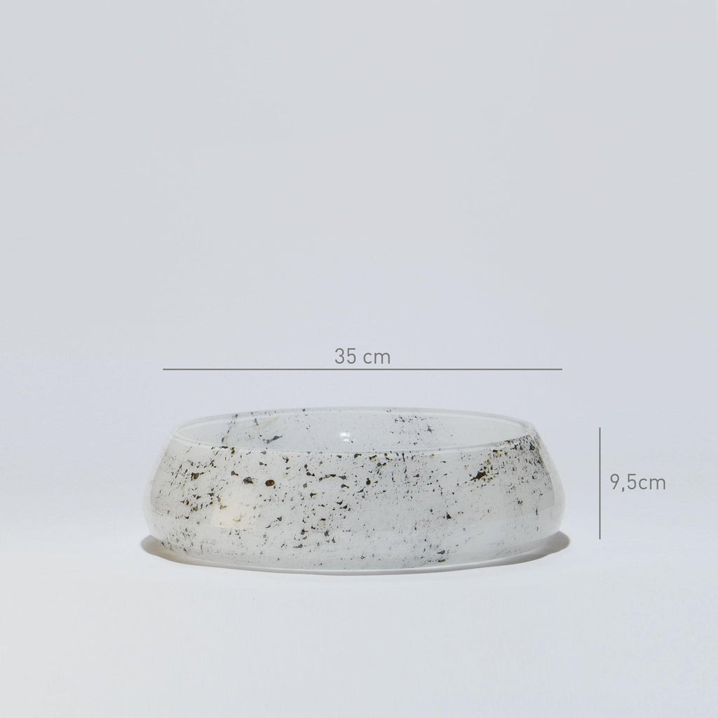 Taça grande de vidro soprado White Vulkanic (6)