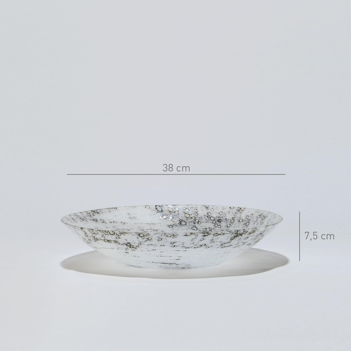 Taça aberta de vidro soprado White Vulkanic (4)