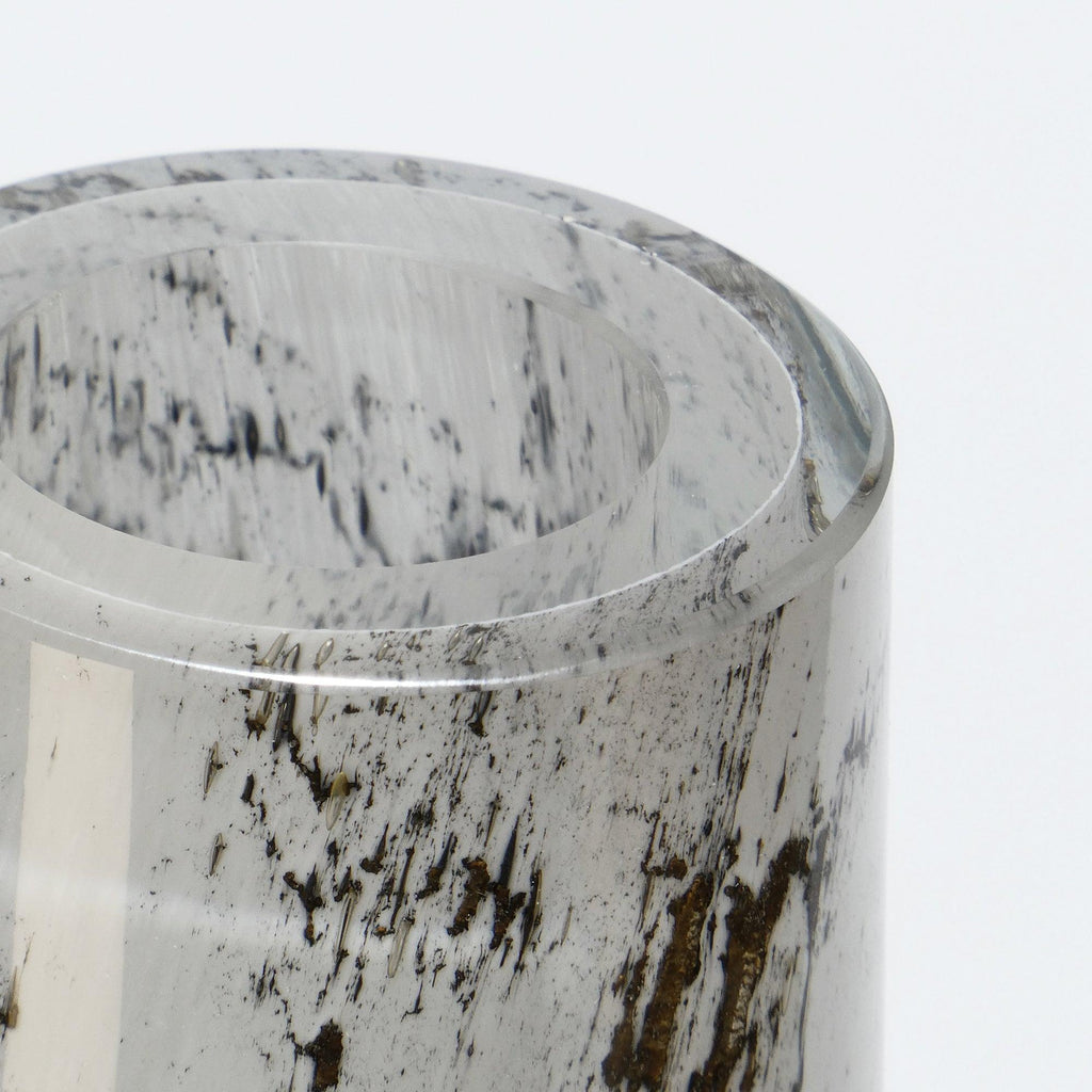 Taça grande de vidro soprado White Vulkanic (5)