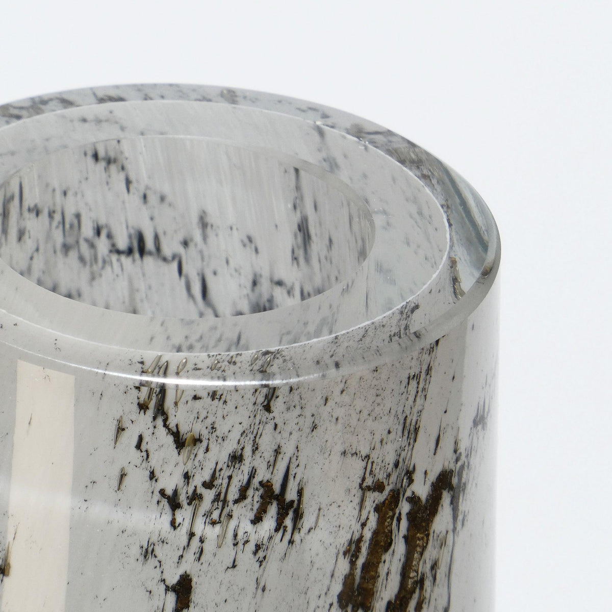 Taça grande de vidro soprado White Vulkanic (5)