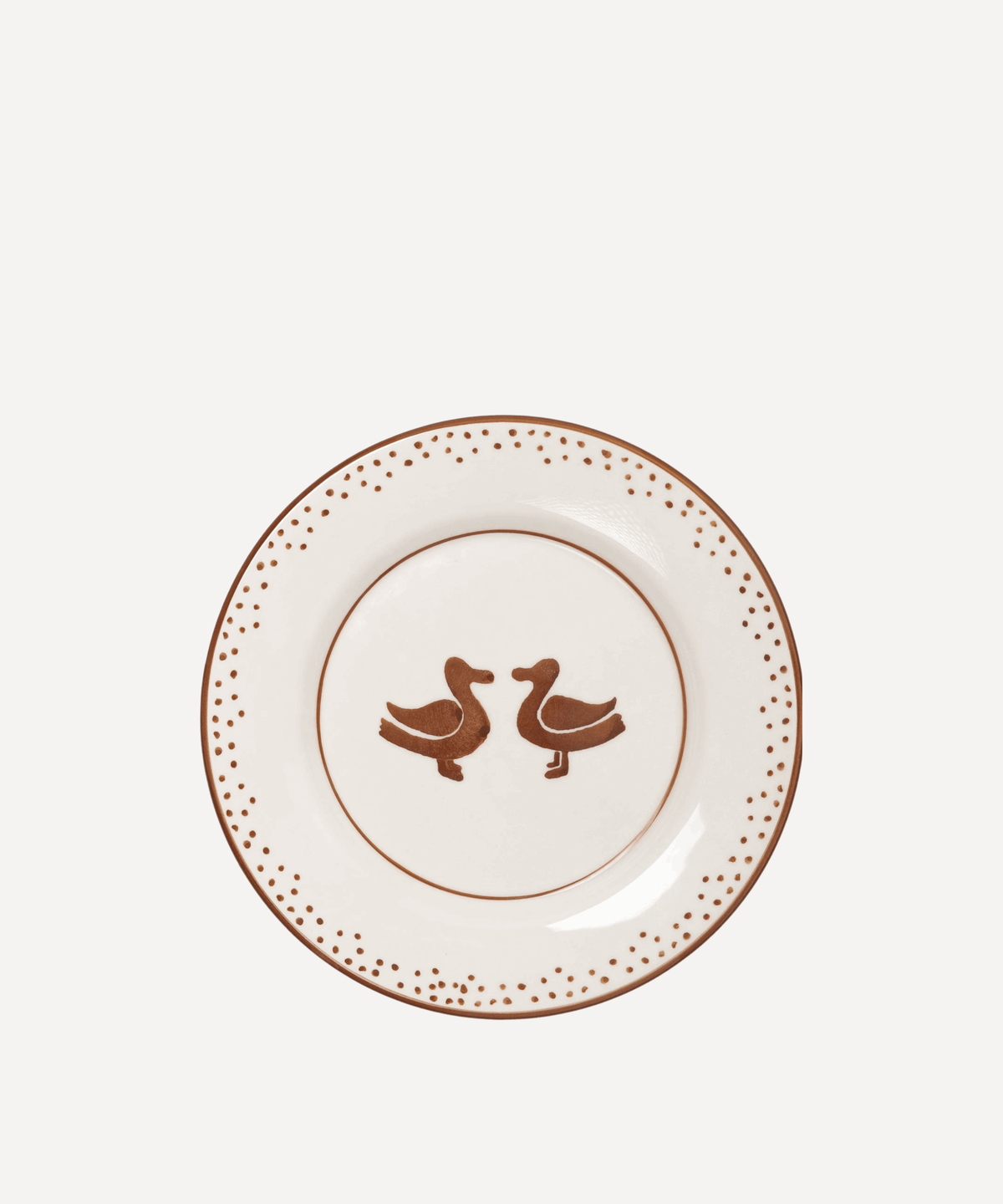 4er-Set Handbemalte Dessertteller | Enten