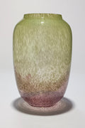 Vaso de Vidro Soprado Efeito Espuma | Verde e Rosa