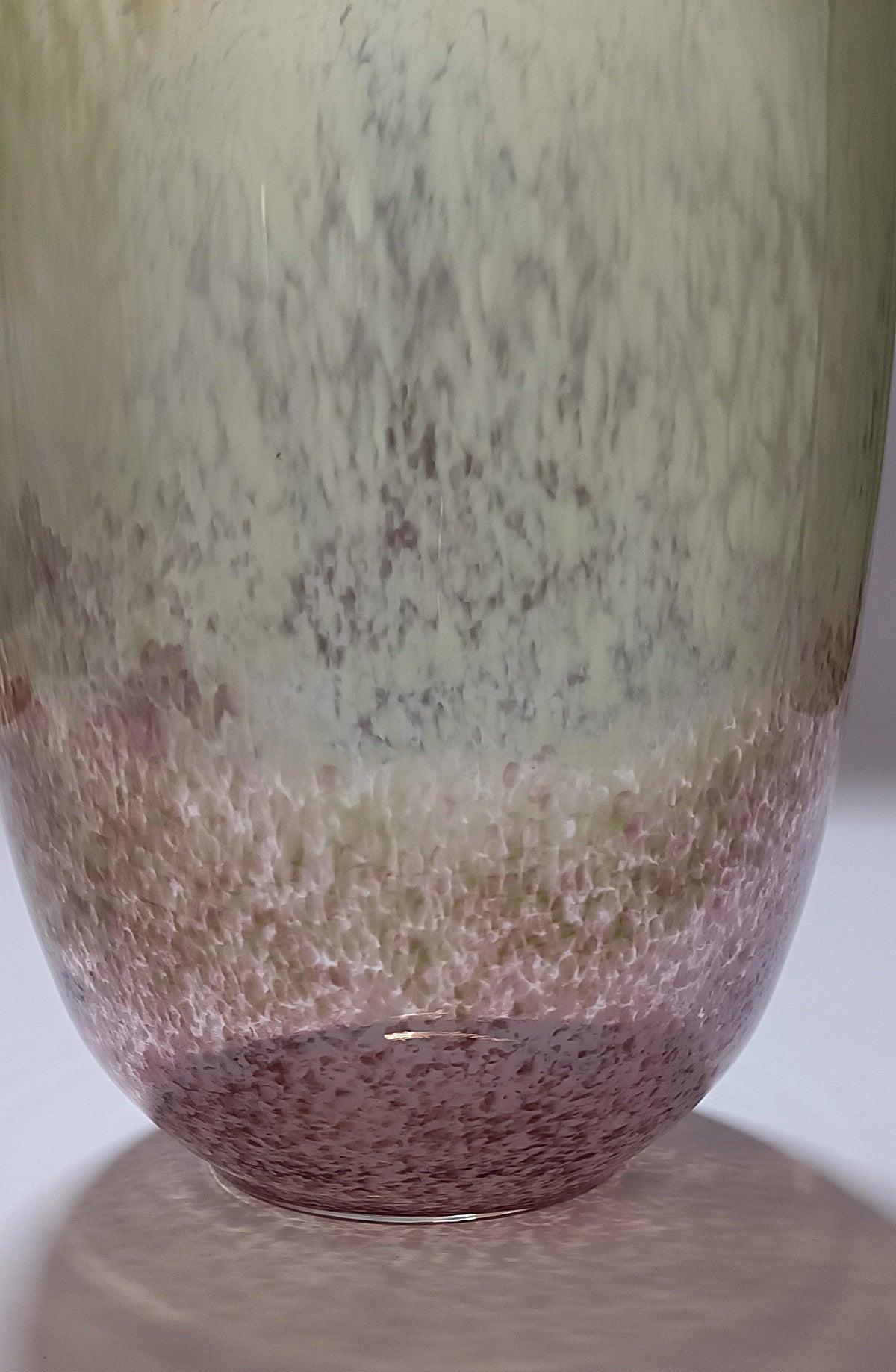 Vaso de Vidro Soprado Efeito Espuma | Verde e Rosa